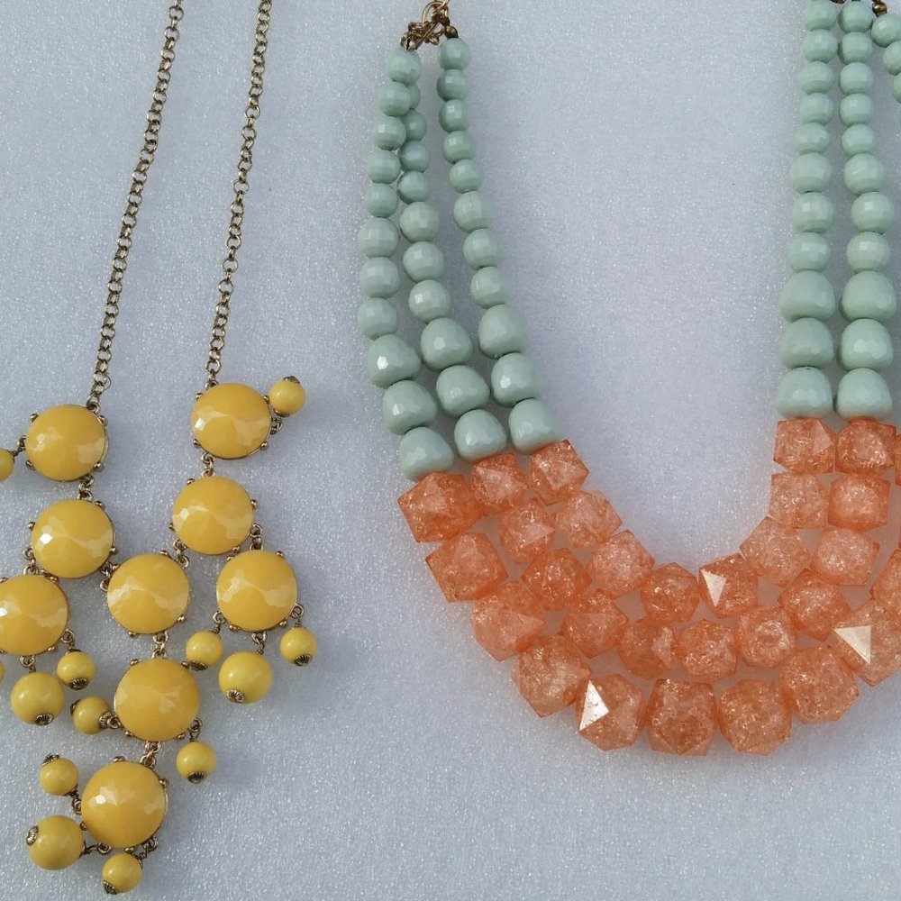 Two fashion necklaces.